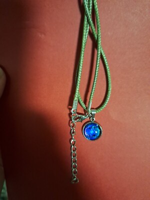 Modeschmuck,  Lederkette Mit Anhänger,  Sternzeichen '' Fische ''