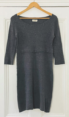 TOAST Women's Grey Multi Fine & Rib-Knit 3/4-Sleeve Midi Jumper Dress UK 8 EU 36 | eBay TOAST Women's Grey Multi Fine & Rib-Knit 3/4-Sleeve Midi Jumper Dress UK 8 EU 36 | eBay