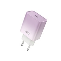 WandladegeräT CE18 PD 30W 1X USB-C Lila-Weiß + Kabel USB-C - USB-C XO