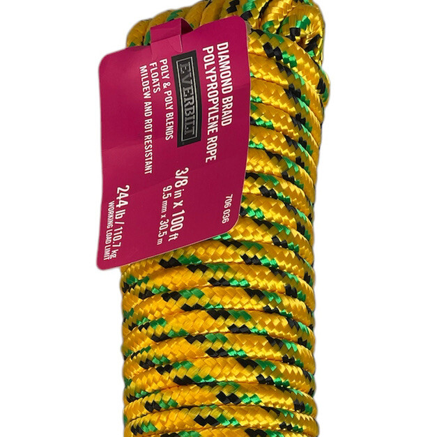 Everbilt Diamond Braid Polypropylen Rope 3/8 X 100 Ft Mildew Rot ...
