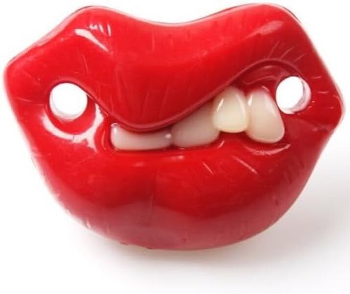FUNNY LIPS DUMMY FOUR TEETH Funny Baby Babies Gift Shower