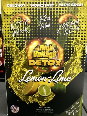 High Voltage Detox Drink 32oz Lemon-Lime Flavor X-treme Flush free