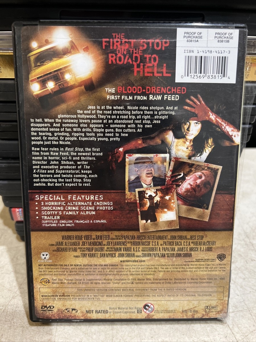 Rest Stop DVD 2006 Unrated Edition Raw Feed Series Horror Movie