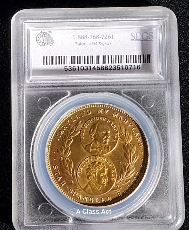 1915 MARYLAND PANAMA PACIFIC EXPOSITION SO-CALLED DOLLAR HK-407 MEDAL.    CB1168