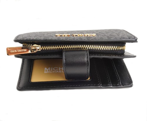 Portefeuille Michael Kors portefeuille portefeuille jet set voyage bifold zip noir - Photo 10 sur 11