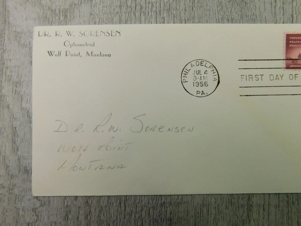 First Day Of Issue Independence Hall Philadelphia PA 1956 Stamp Envelope Cover - Image 3 of 4