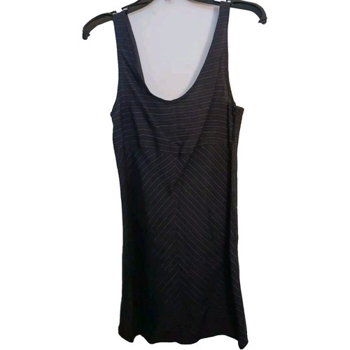 United Colors of Benetton Pin Stripe black minidress Y2K Size Xs, (Size 38 ) - Picture 2 of 10