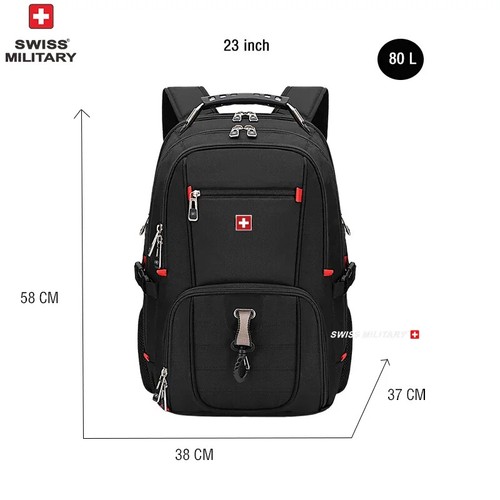 Laptop Backpack Waterproof USB Charge Port Swiss-style Multifunctional Rucksack - Picture 10 of 10