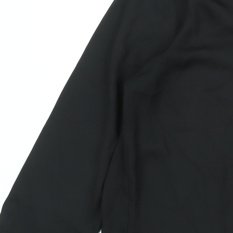 ASOS Womens Black Polyester Basic Button-Up Size … - image 10