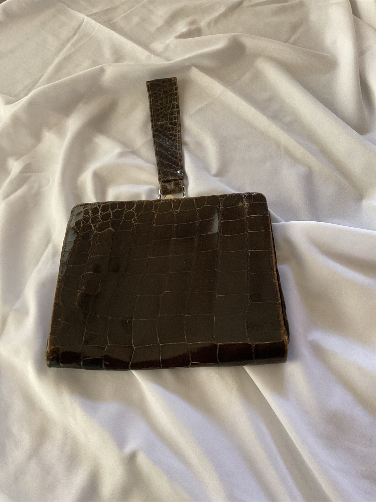 Expandable Linen-Lined Clutch Handbag with Extra Storage-image