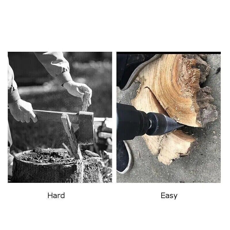 30mm Firewood Drill Bit Wood Cone Hex Shank Wood Log Splitter Screw