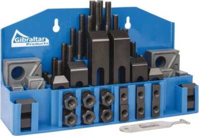 Gibraltar 52 Pc Steel Step Block & Clamp Set for 1/2-13 Stud Thread, 5/8'' T-Slot