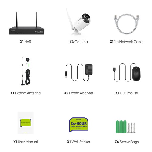 SANNCE 8CH NVR 5MP Wireless Security Camera System Two Way Audio Human Detection - Picture 3 of 16