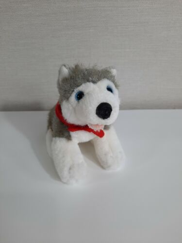 Build a Bear Puppy Dog Gray Grey Siberian Husky 6" Plush Buddies Friend Magnetic