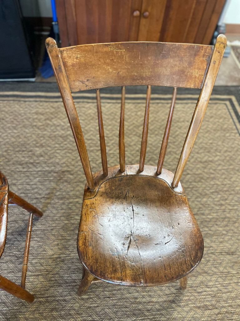 5 Vintage Nichols and Stone Thumb Back chairs eBay