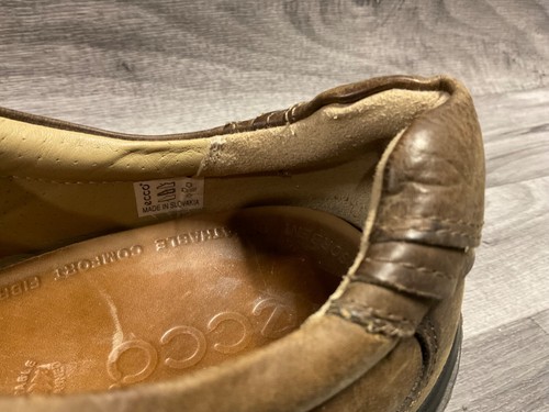 Scarpe Ecco Cruiser da uomo 46 marroni con lacci a righe in pelle comfort 37284 - Foto 8 di 13
