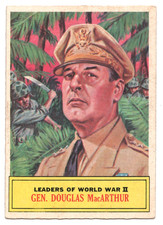 1965 Topps Battle Card #62 Douglas MacArthur Norm Saunders Art WW2 Gum Card