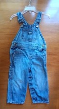 Oshkosh Overalls 24 Month Blue Denim Vestbak Adjustable Straps Snap Crotch