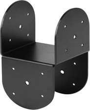 2 Pack 6X6 Post Connector,Heavy Duty,11 Gauge,Black | Post to Beam Bracket