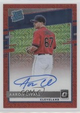 2020 Panini Donruss Optic Red Mojo Prizm 58/99 Aaron Civale #RRS-AC Auto 11e9