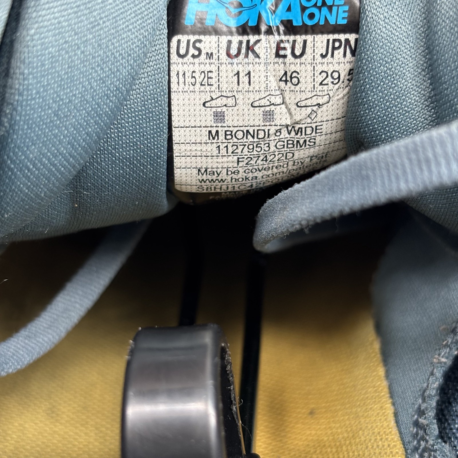 HOKA Bondi 8 Men's US 11.5 2E Goblin Blue/Mountain Spring Wide Road Running Shoe thumbnail 23