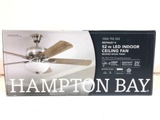 Hampton Bay Rothley II 52 in. Brushed Nickel LED Ceiling Fan New