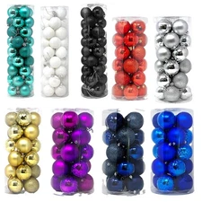 allgala Christmas Ornament Balls for Xmas Tree-4 Style Assorted