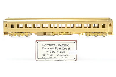 #ad HO Brass Wamp;R Enterprises NP Northern Pacific Reserved Seat Coach No. 1380 amp; 1381 $224.99
