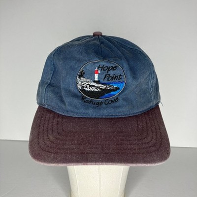 Hope Point Refuge Cove Hat Men's Adjustable Blue Burgundy Faded Distressed