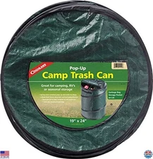 Coghlan's 29.5 Gallon Pop-Up Collapsible Trash Can – Lightweight, Durable Bin