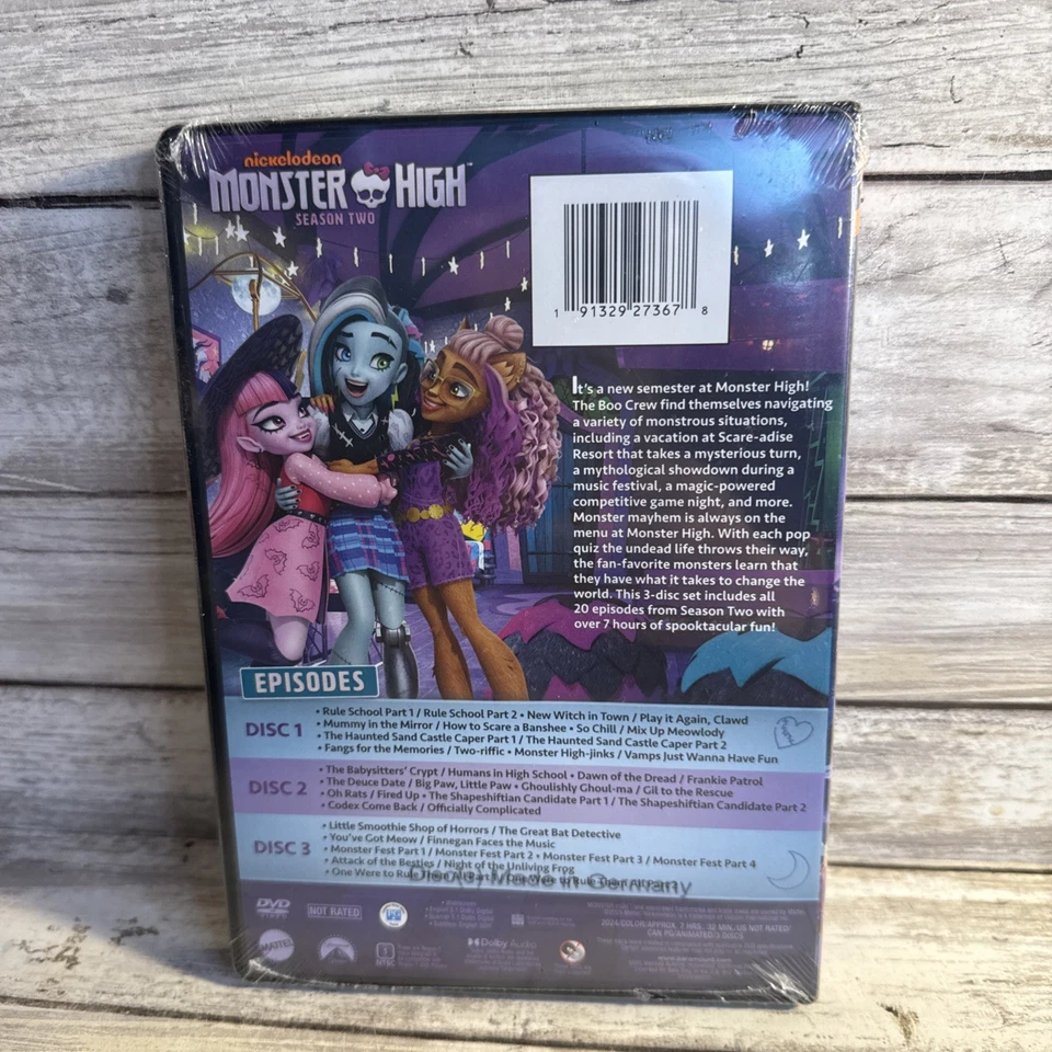 New! Monster High Season 2 Two (DVD) Sealed Nickelodeon Living The Scream - Image 3 of 4