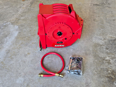 LEGACY levelwind 50ft retractable air/water hose reel 1/2NPT-local pickup only