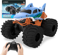 Shark RC Monster Truck for Kids, 1:16 Scale 4WD Shark Monster Car Toys, 2.4Ghz A