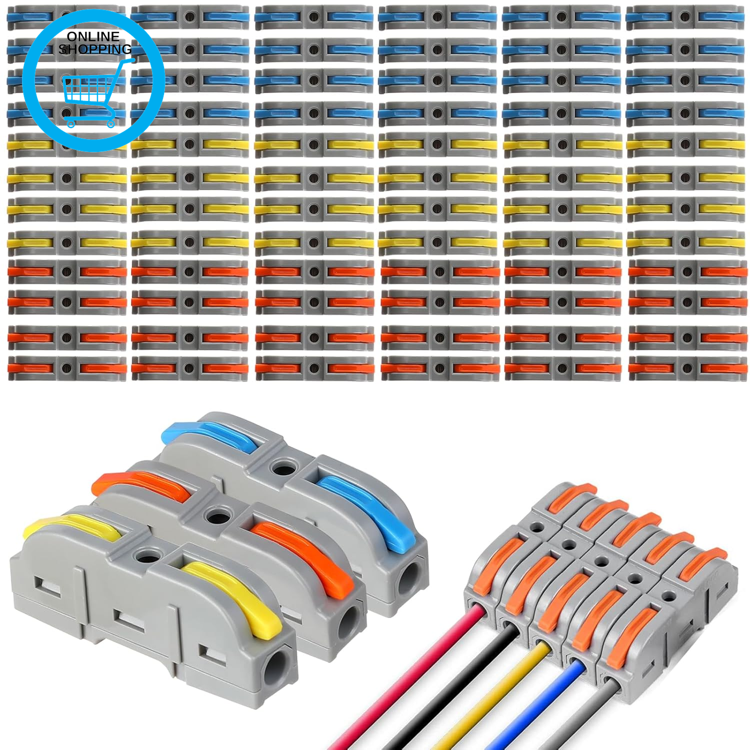 Lever Wire Connectors 34Pcs Compact Splicing Connectors Quick Connect Wire Conne