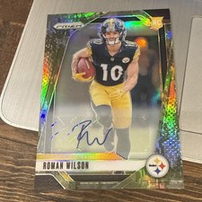 Roman Wilson 2024 Panini Prizm #384 Navy Camo Auto #/25