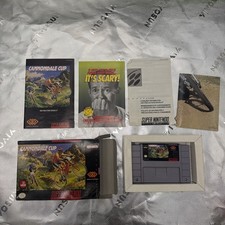 Cannondale Cup (SNES) Super Nintendo CIB Complete Box 1994 ASC RARE W/ Poster