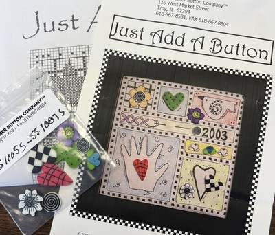 Just Another Button Co. Just Add A Button 2003 Free Chart with Button Purchase