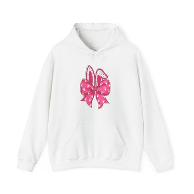 Pink Bow Bunny Ears Easter Unisex Heavy Blend  Hooded Sweatshirt