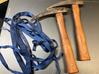 Vintage Chouinard Alpine Hammers with Original Leashes Matching Pair ice tools
