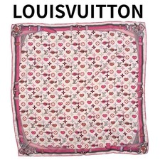 Louis Vuitton Carre A la Folie Monogram Silk Scarf Pink 26.4 in Luxury