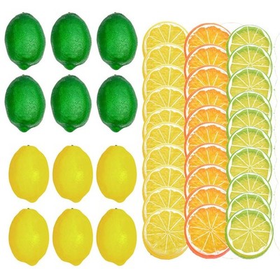 6/10PCS Lemon Artificial Fruit Fake Theater Prop Staging Faux Lemons Home Decor