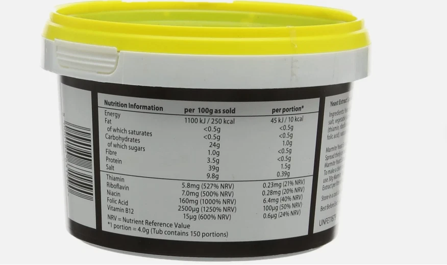 Tina de extracto de levadura Marmite 600 g - Envío internacional gratuito Foto 2 de 2