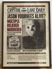 Friday the 13th 1980 Horror Movie Jason Voorhees Camp Crystal Lake Decor Poster