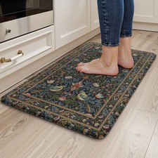 Comfort Kitchen Mats for Floor Cushioned Anti Fatigue,Boho Floral Vintage Sin...