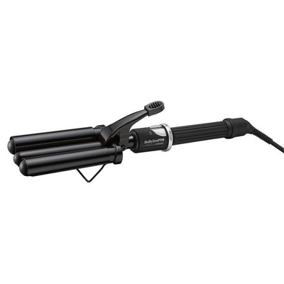 BaBylissPRO Porcelain Ceramic Triple Barrel Waver, Black - Beach Waves!