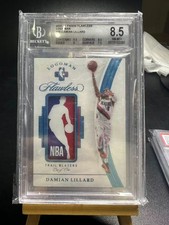 2020-21 Flawless Damian Lillard PORTLAND 1/1 One of One Logoman Patch BGS 8.5