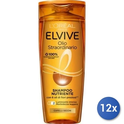 12x Set Elvive Shampoo Olio Straordinario, Multicolore - Bild 1 von 3