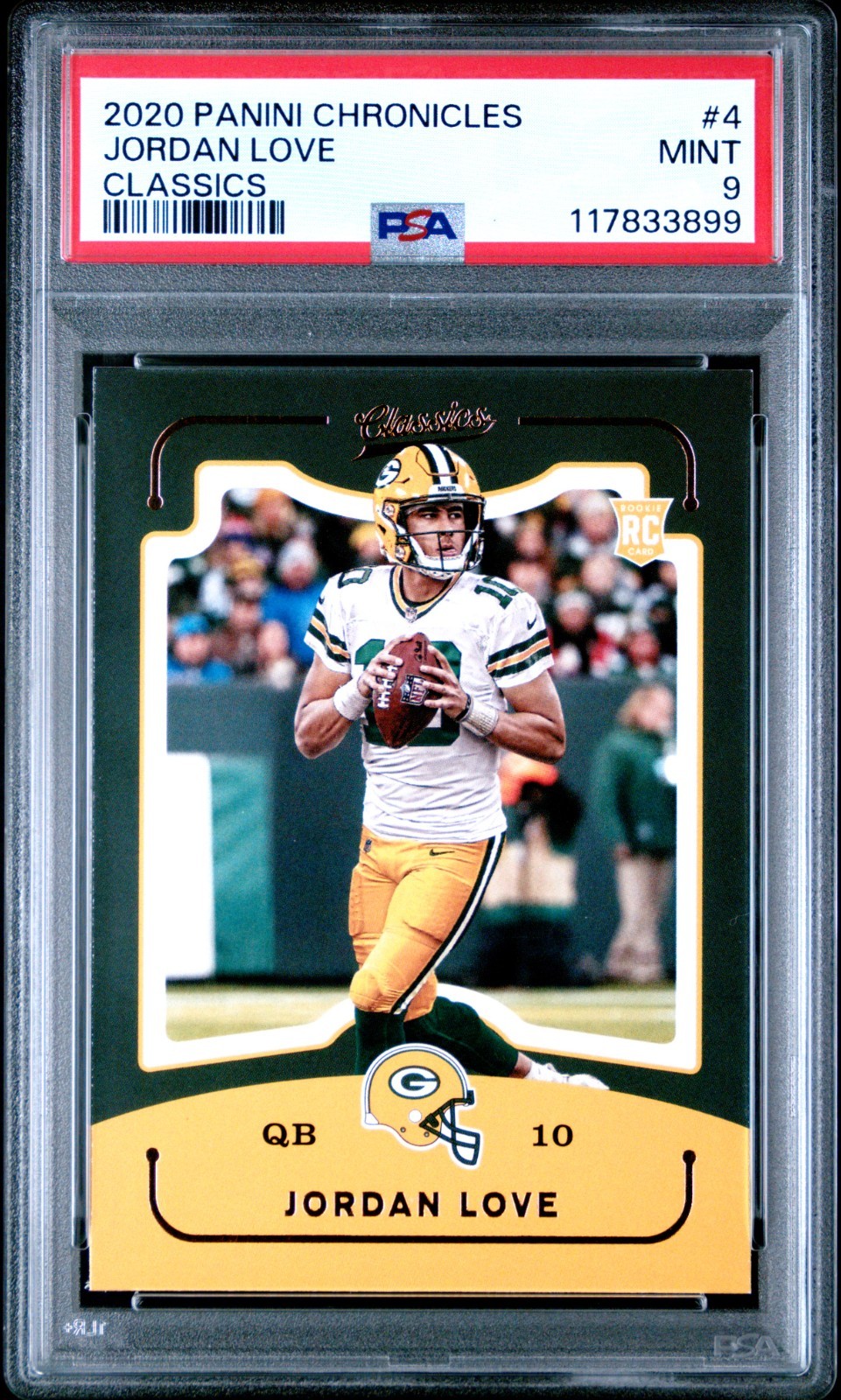 2020 Chronicles JORDAN LOVE Classics #4 PSA 9 MINT RC Rookie Card Packers