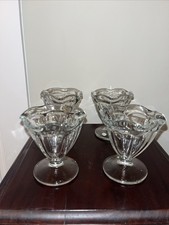 Vintage Tulip Shaped Footed Ice Cream Dishes