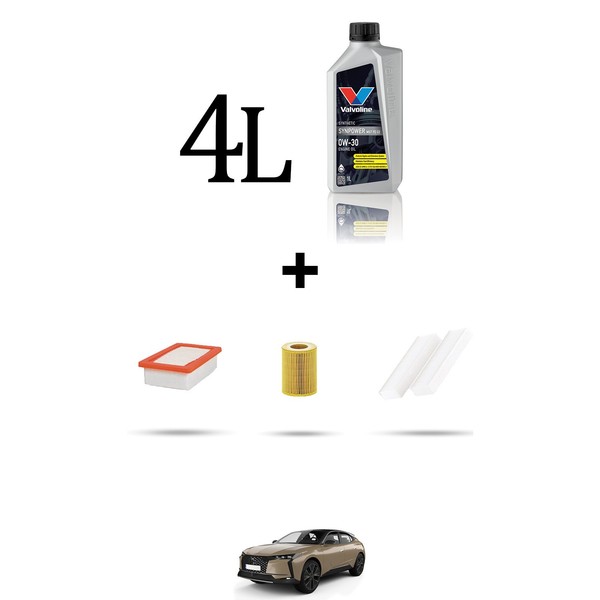 Hoffcar Set Service 3 Filter Und 4L ÖL FüR Ds4 Ii 1.6 Puretech 165Kw Von 2021-image